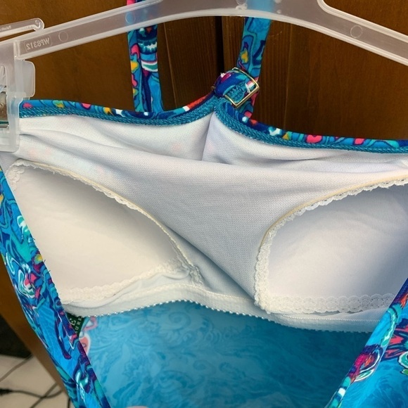 COPY - Lauren Ralph Lauren tankini halter swim top size 6 cupped shelf bra coas… - Picture 5 of 6